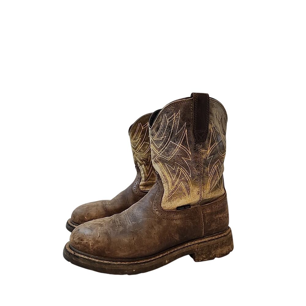 Ariat Steel Toe Mens 8.5 D Work Boots brown
